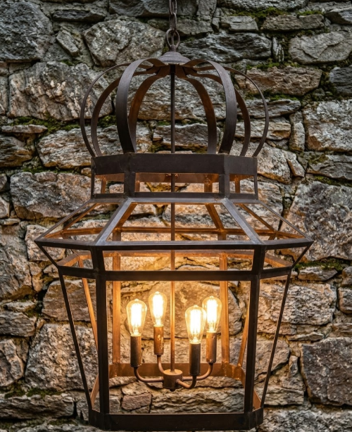 The Mizner Copper Chandelier Pendant Light Custom Design