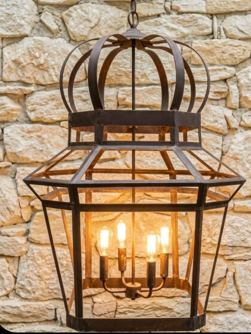 The Mizner Copper Chandelier Pendant Light Custom Design