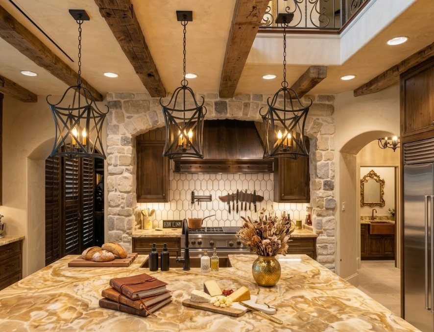 St. James Versailles Copper Chandelier Kitchen Island Pendant Light