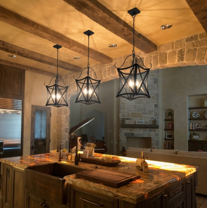 St. James Versailles Copper Chandelier Kitchen Island Pendant Light