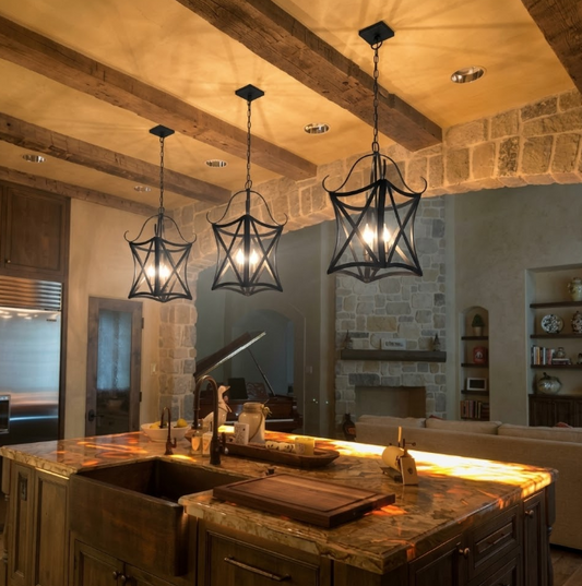 St. James Versailles Copper Chandelier Kitchen Island Pendant Light