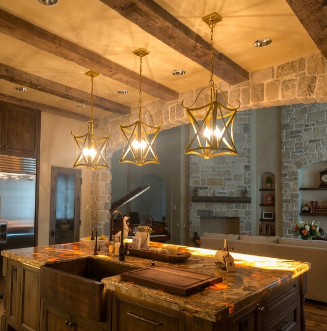 St. James Versailles Copper Chandelier Kitchen Island Pendant Light