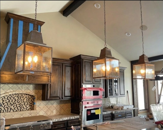 St. James Winnsboro Copper Chandelier Kitchen Island Pendant Lights