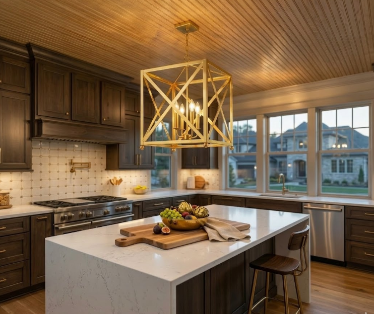 St. James Cortland Copper Chandelier Kitchen Island Pendant Lights