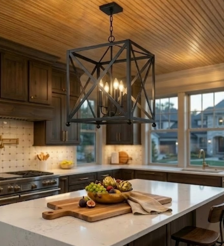 St. James Cortland Copper Chandelier Kitchen Island Pendant Lights