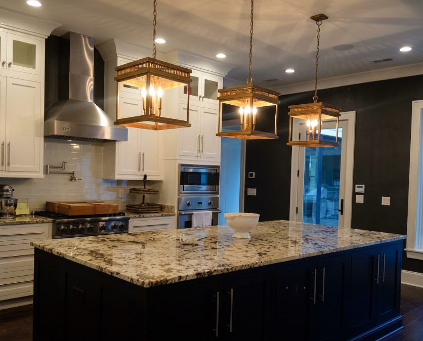 St. James Old Salt Run Copper Chandelier Kitchen Island Pendant Light