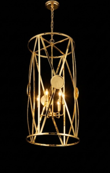 St. James X Drum Copper Chandelier Kitchen Island Pendant Lights