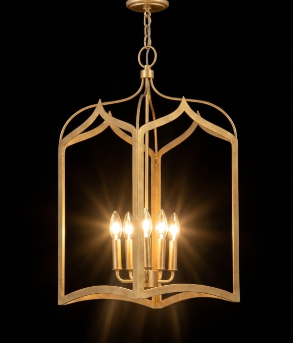 St. James Gothic Cage Copper Chandelier Kitchen Island Pendant Lights