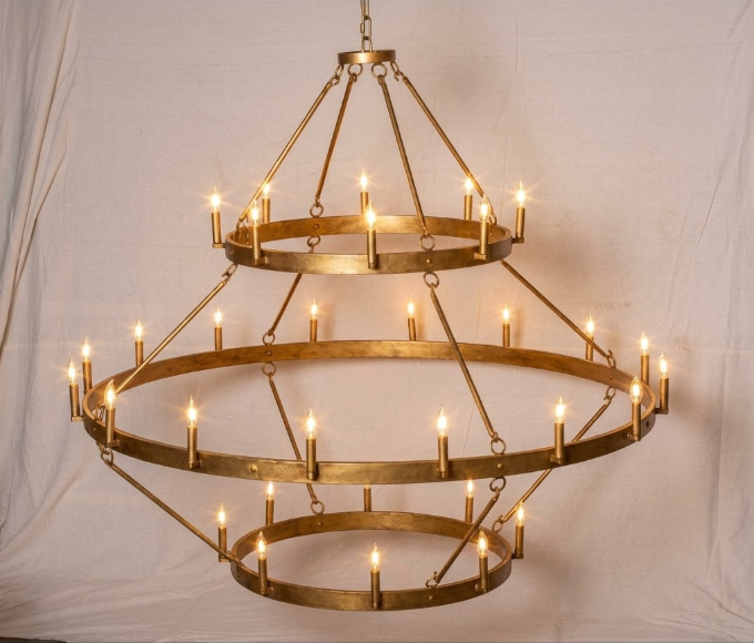 chandelier シェルフ St. James Sullivan 3 Tier Steel Chandelier – TetonLighting™