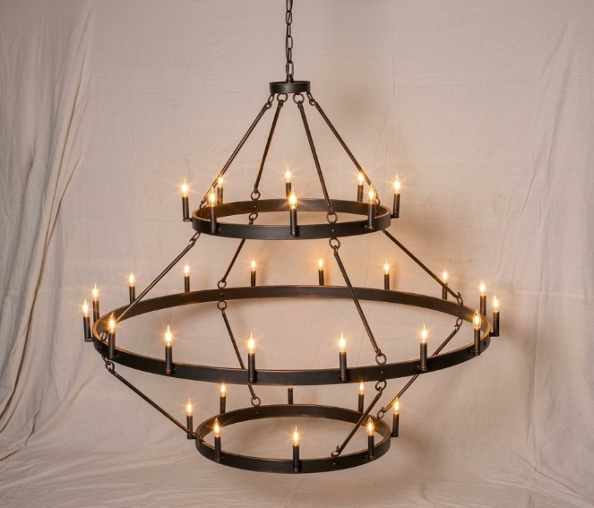 St. James Sullivan 3 Tier Steel Chandelier Pendant Light