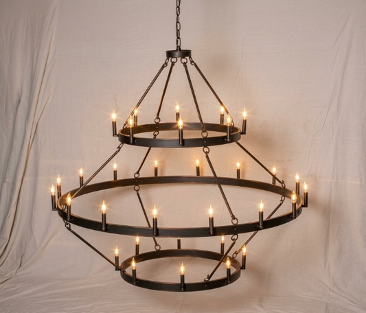 St. James Sullivan 3 Tier Steel Chandelier