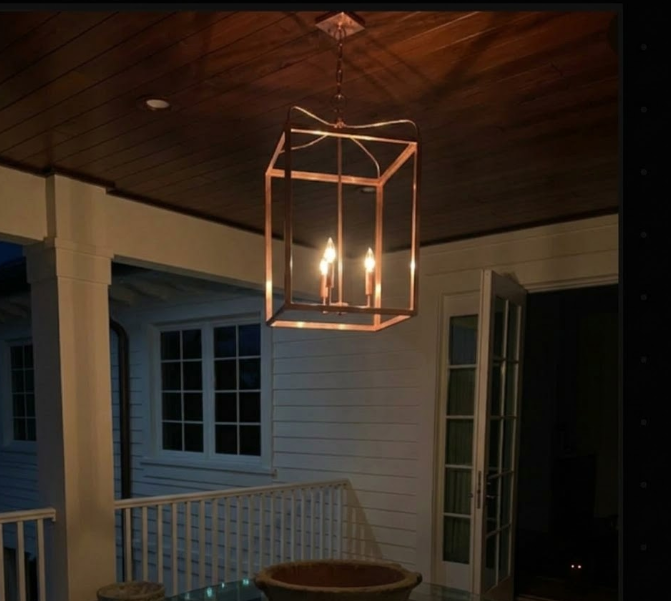 St. James Structure Copper Chandelier Kitchen Island Pendant Lights