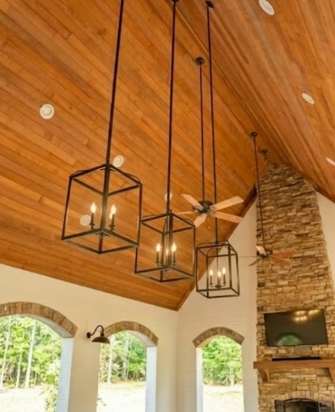 St. James Structure Copper Chandelier Kitchen Island Pendant Lights