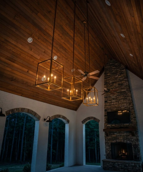 St. James Structure Copper Chandelier Kitchen Island Pendant Lights