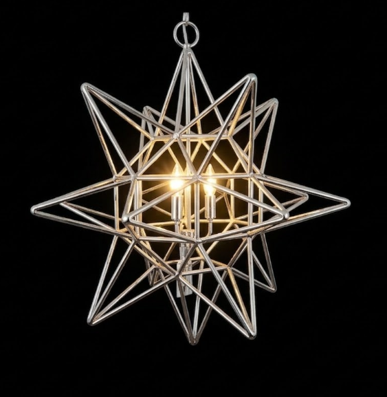 St. James Star Copper Chandelier Pendant Lights