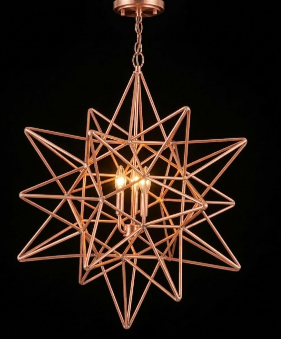天井照明 Etoile pendant lamp Etoile pendant light / 真鍮とガラスの美しい星型のペンダント照明