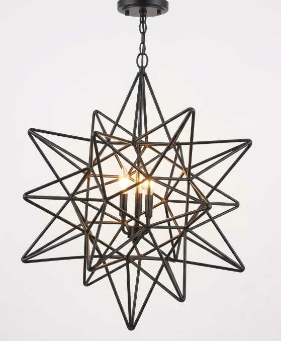 St. James Star Copper Chandelier Pendant Lights