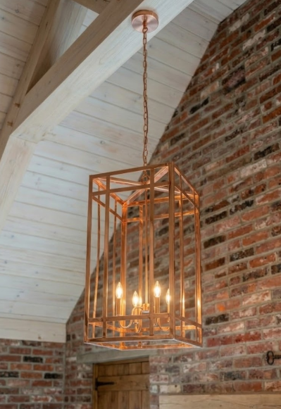 Camden Copper Chandelier Kitchen Island Pendant Light Custom Design
