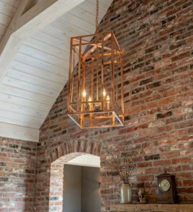 Camden Copper Chandelier Kitchen Island Pendant Light Custom Design