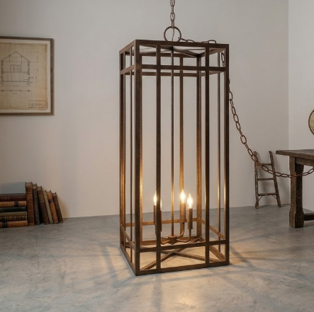 Custom Camden Copper Chandelier Kitchen Island Pendant