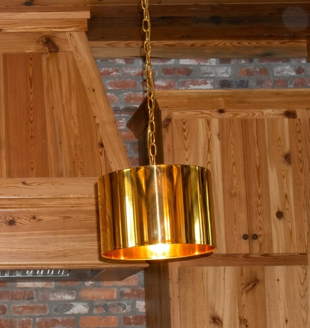 St. James Round Copper Drum Chandelier Kitchen Island Pendant Light
