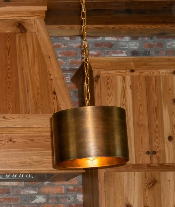 St. James Round Copper Drum Chandelier Kitchen Island Pendant Light