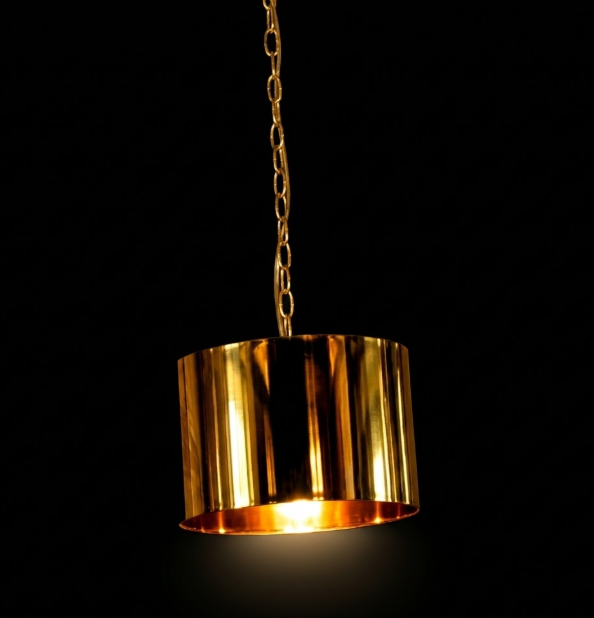 St. James Round Copper Drum Chandelier Kitchen Island Pendant Light