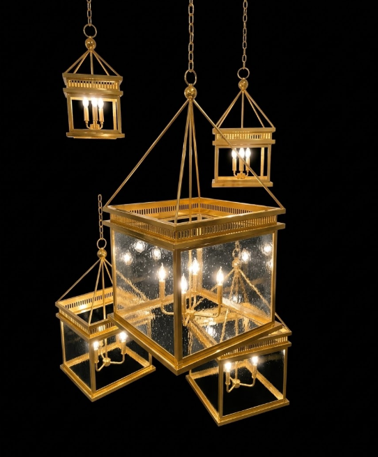 St. James Old Salt Run Copper Chandelier Kitchen Island Pendant Light