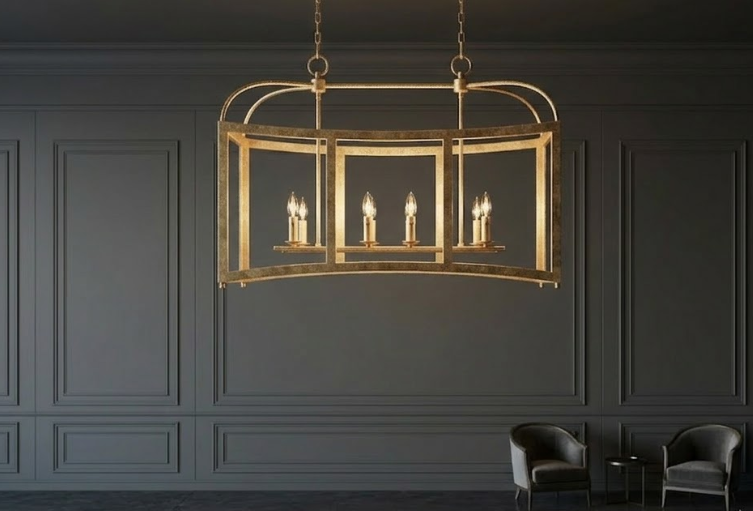 St. James Dalton Copper Chandelier Kitchen Island Pendant Light