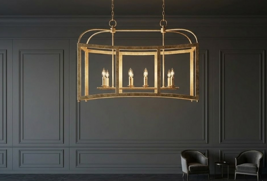 St. James Dalton Copper Chandelier Kitchen Island Pendant Light