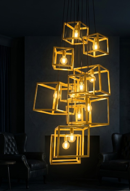 The Veneto Box Steel Chandelier Pendant Lights Custom Design