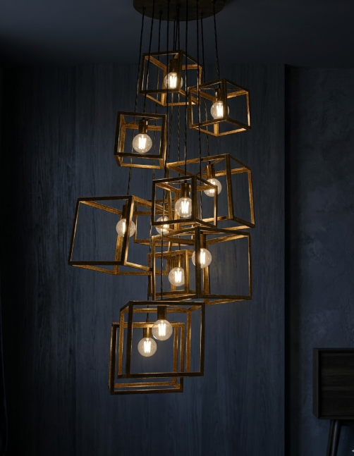 The Veneto Box Steel Chandelier Pendant Lights Custom Design