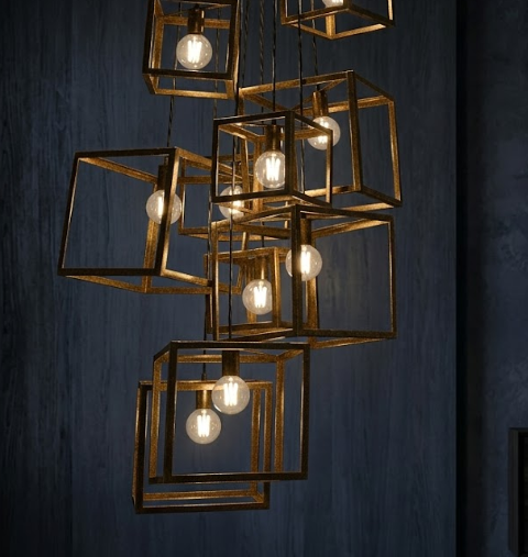 The Veneto Box Steel Chandelier Pendant Lights Custom Design