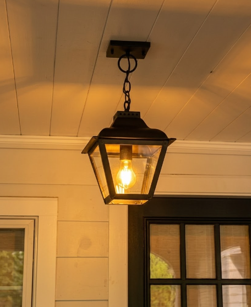 St. James Brunswick Copper Lantern With Top Curl