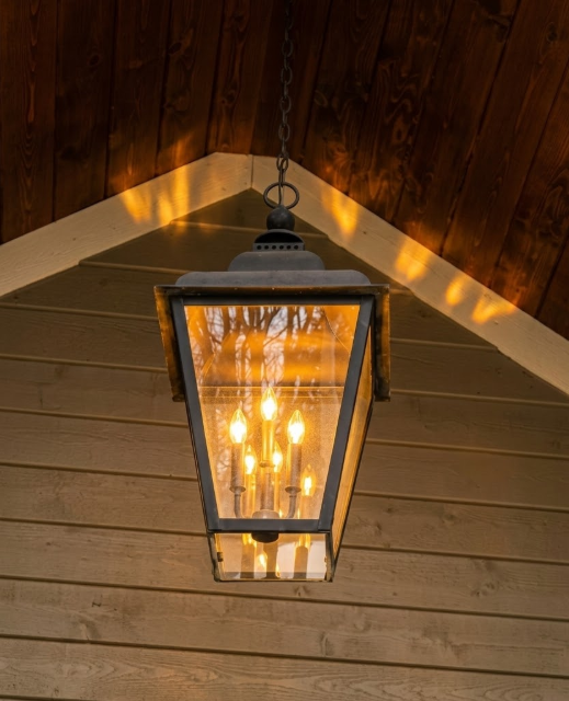 St. James Brunswick Copper Lantern With Top Curl