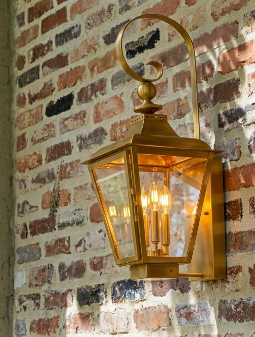 St. James Brunswick Copper Lantern With Top Curl