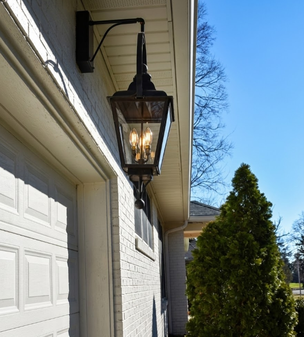 St. James Brunswick Copper Lantern With Top Curl