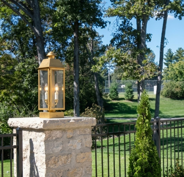 St. James Sweetwater Copper Lantern With Top Curl