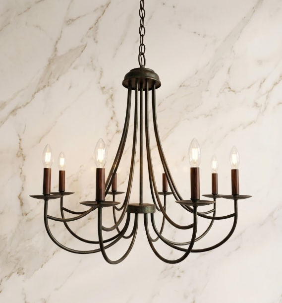The Giacobbi Copper Chandelier Pendant Light Custom Design