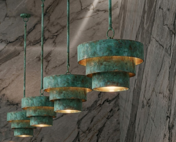 The Castellano Copper Pendant Lights Custom Design