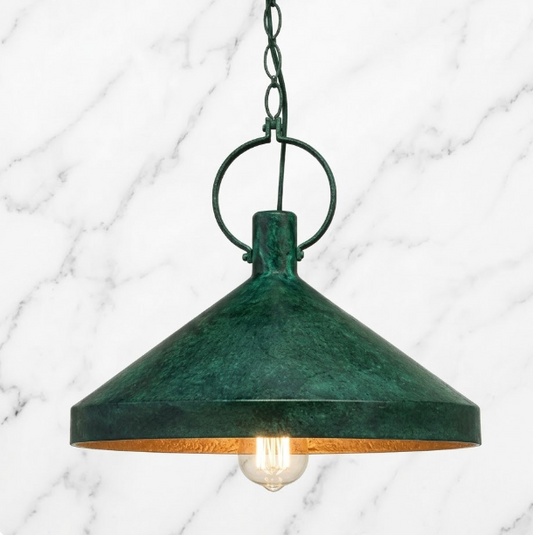 The  McKinney Copper Kitchen Island Light