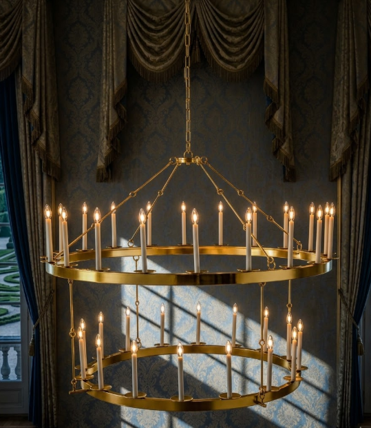 St. James Churchill Steel Chandelier Custom Design