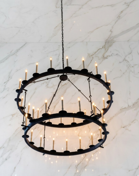 St. James Churchill Steel Chandelier Custom Design