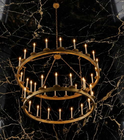 St. James Churchill Steel Chandelier Custom Design