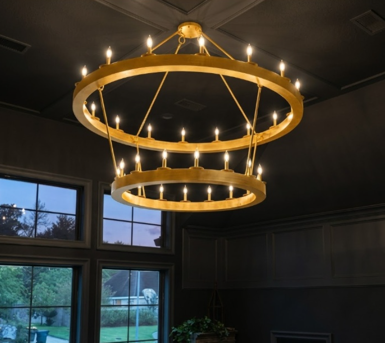 The Lombardi Steel Chandelier Pendant Light Custom Design