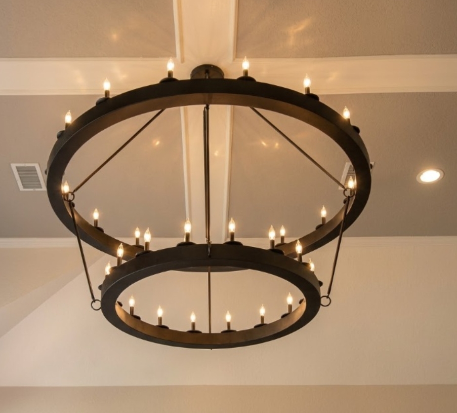 The Lombardi Steel Chandelier Pendant Light Custom Design