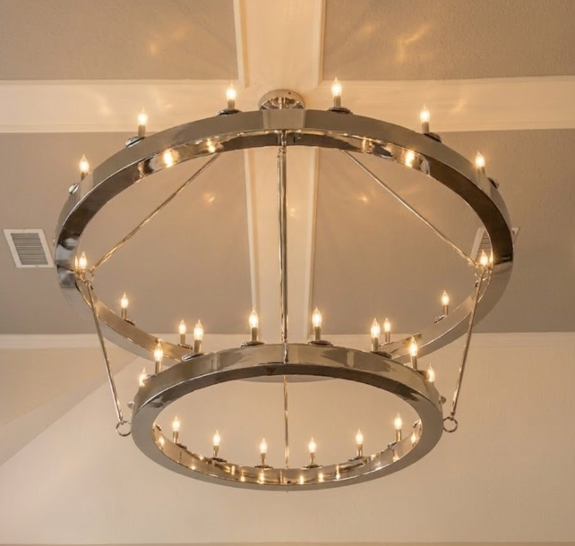 The Lombardi Steel Chandelier Pendant Light Custom Design