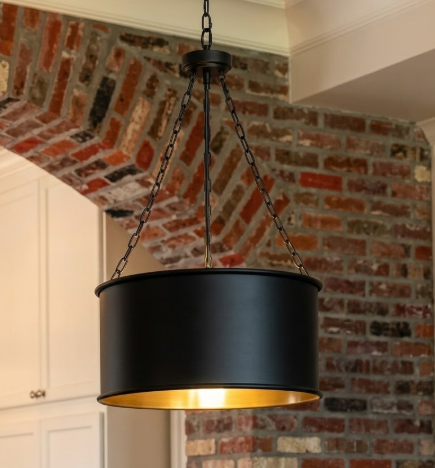 The Bill Britt Copper Drum Chandelier Pendant LIght Custom Design