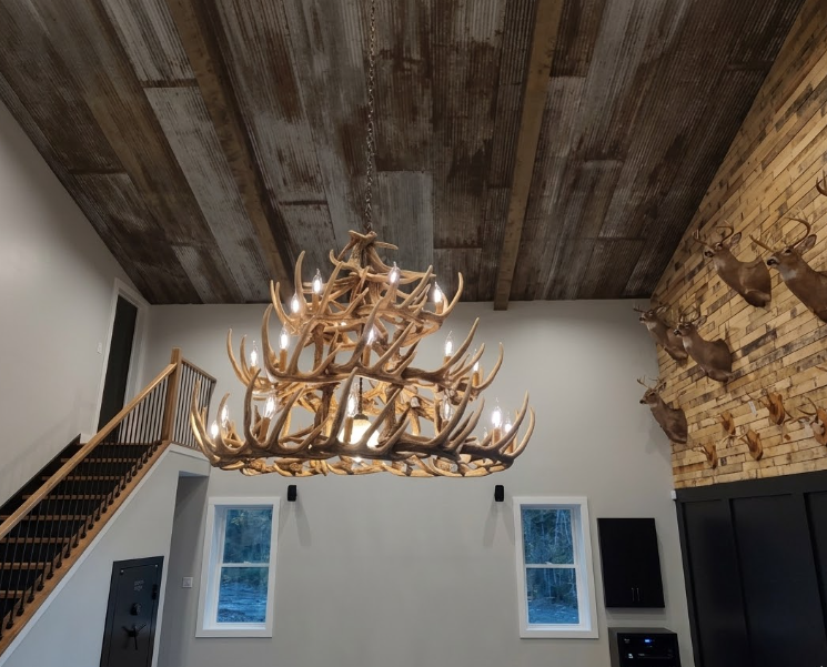 Ogema Faux Deer Antler Chandelier, 50" W x 42"T