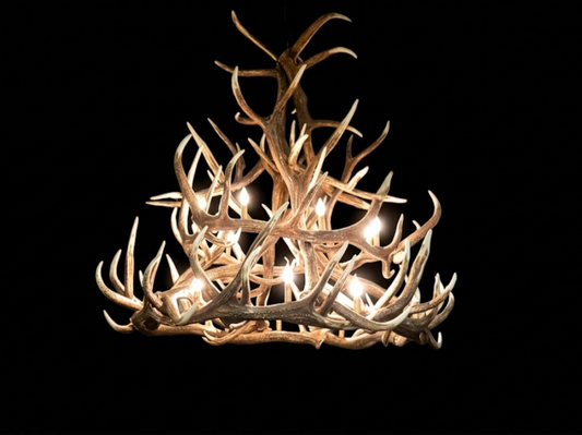 McCall Faux Elk Antler Chandelier, 60"W x 56"T